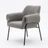 Modern Leisure Chair, Fabric Iron Frame - INE LIGHT GREY