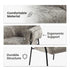 Modern Leisure Chair, Fabric Iron Frame - INE LIGHT GREY