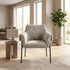 Modern Leisure Chair, Fabric Iron Frame - INE LIGHT GREY