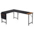 Isoud 168Cm Fabric Black Brown Desks