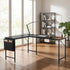 Isoud 168Cm Fabric Black Brown Desks