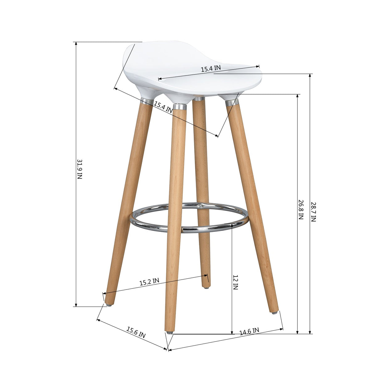 Jasmine Plastic Bar Stool