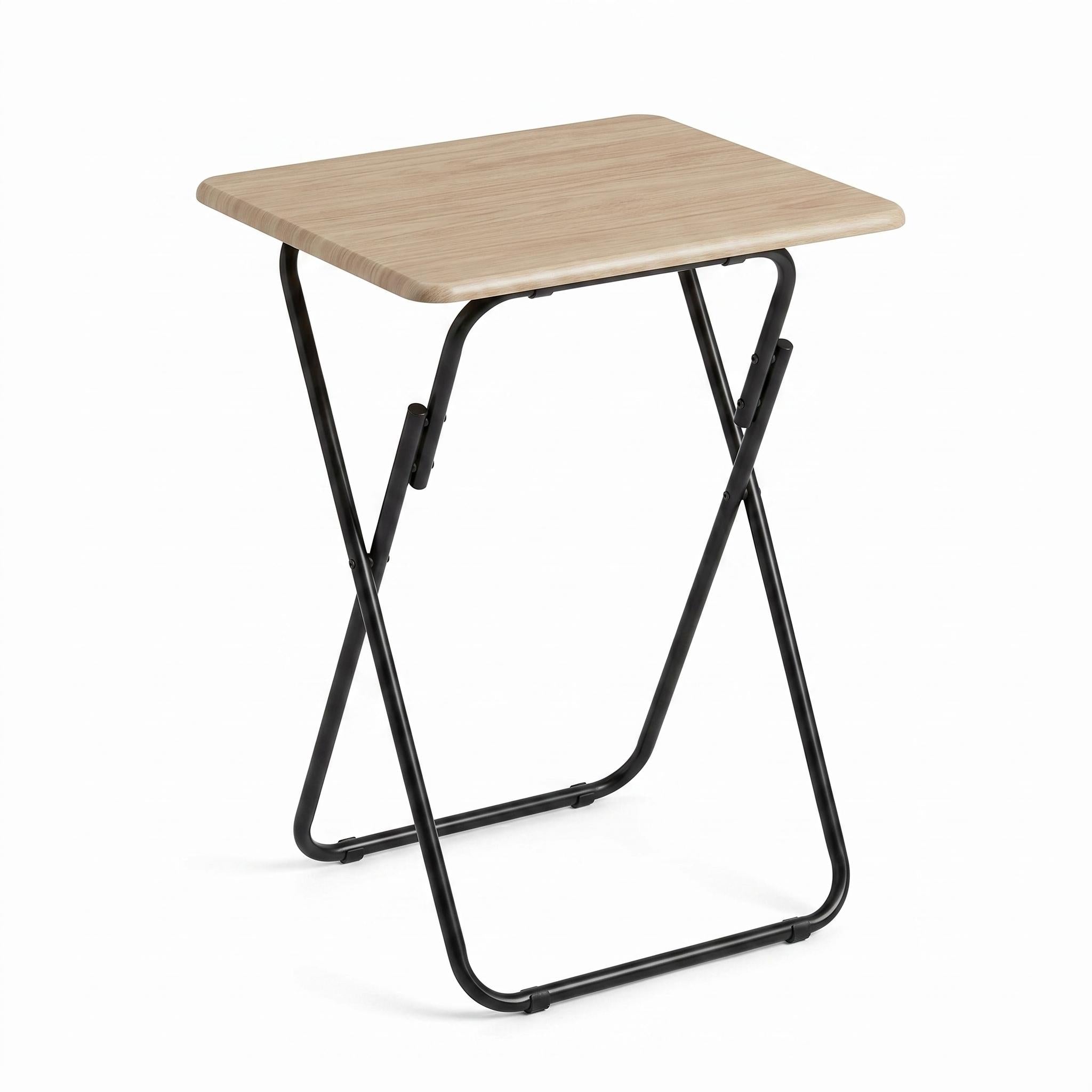 Modern Space-Saving Desk, White PVC & MDF - JOEY FLOWER B