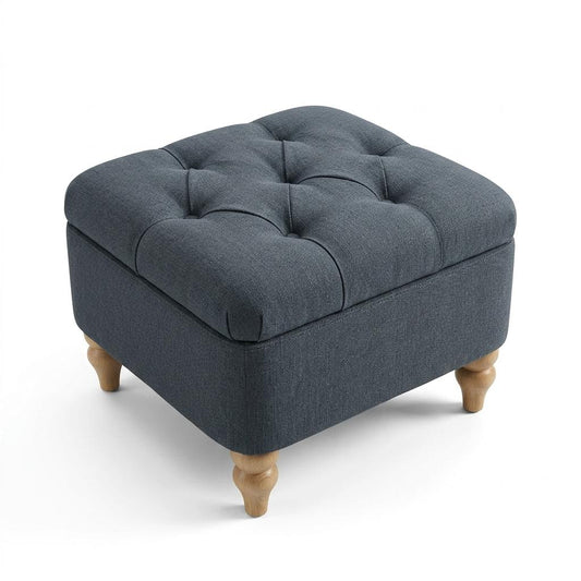 Modern Blue Upholstered Bench, Oak Legs – JULIPA BLUE