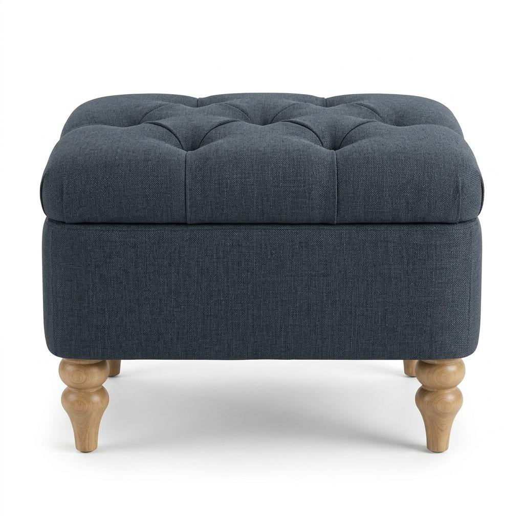 Modern Blue Upholstered Bench, Oak Legs – JULIPA BLUE