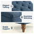 Modern Blue Upholstered Bench, Oak Legs – JULIPA BLUE