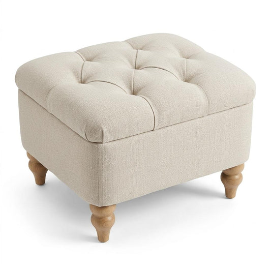 Modern Cream Footboard, Fabric Upholstery - JULIPA CREAM