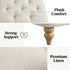 Modern Cream Footboard, Fabric Upholstery - JULIPA CREAM