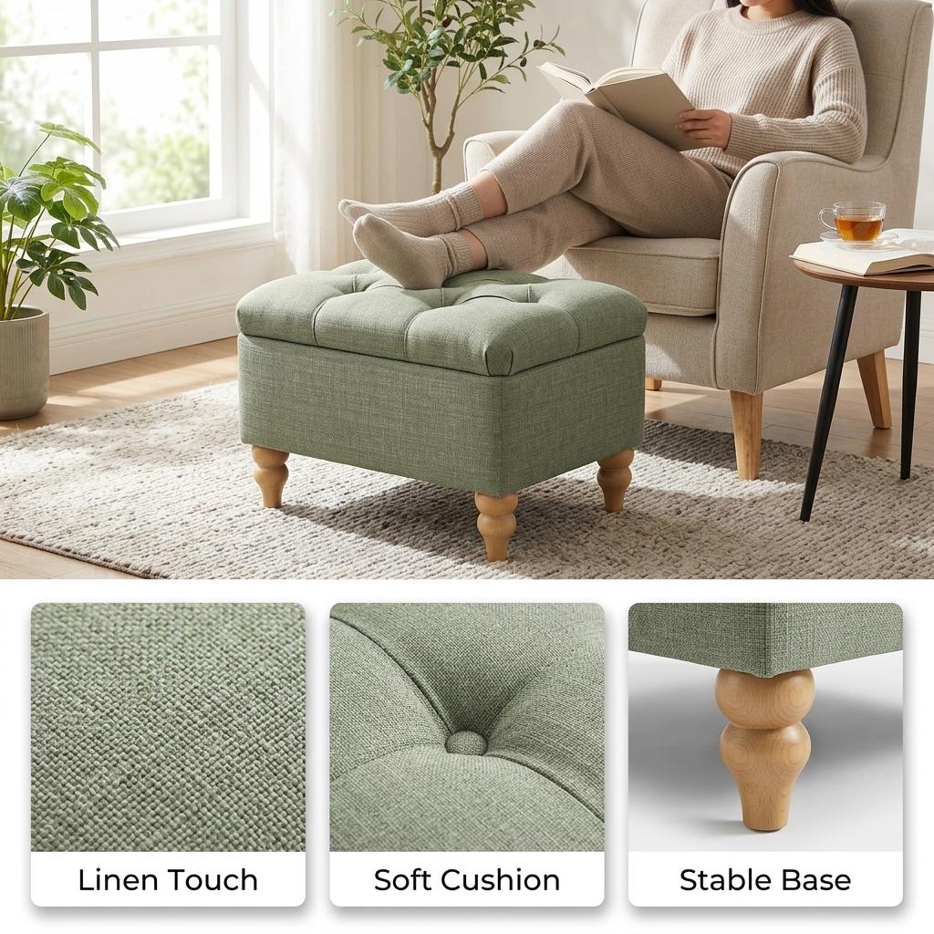 Modern Green Upholstered Bench - JULIPA GREEN