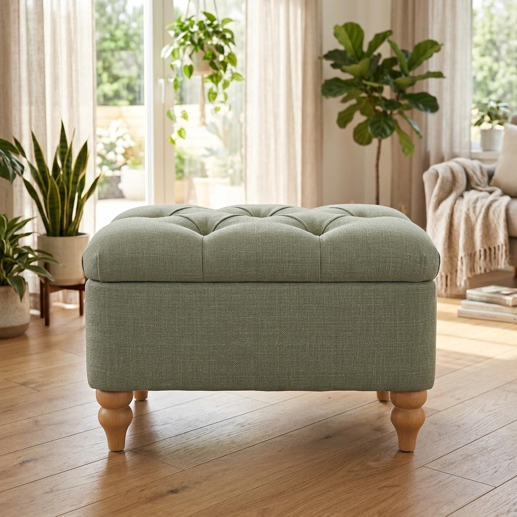 Modern Green Upholstered Bench - JULIPA GREEN