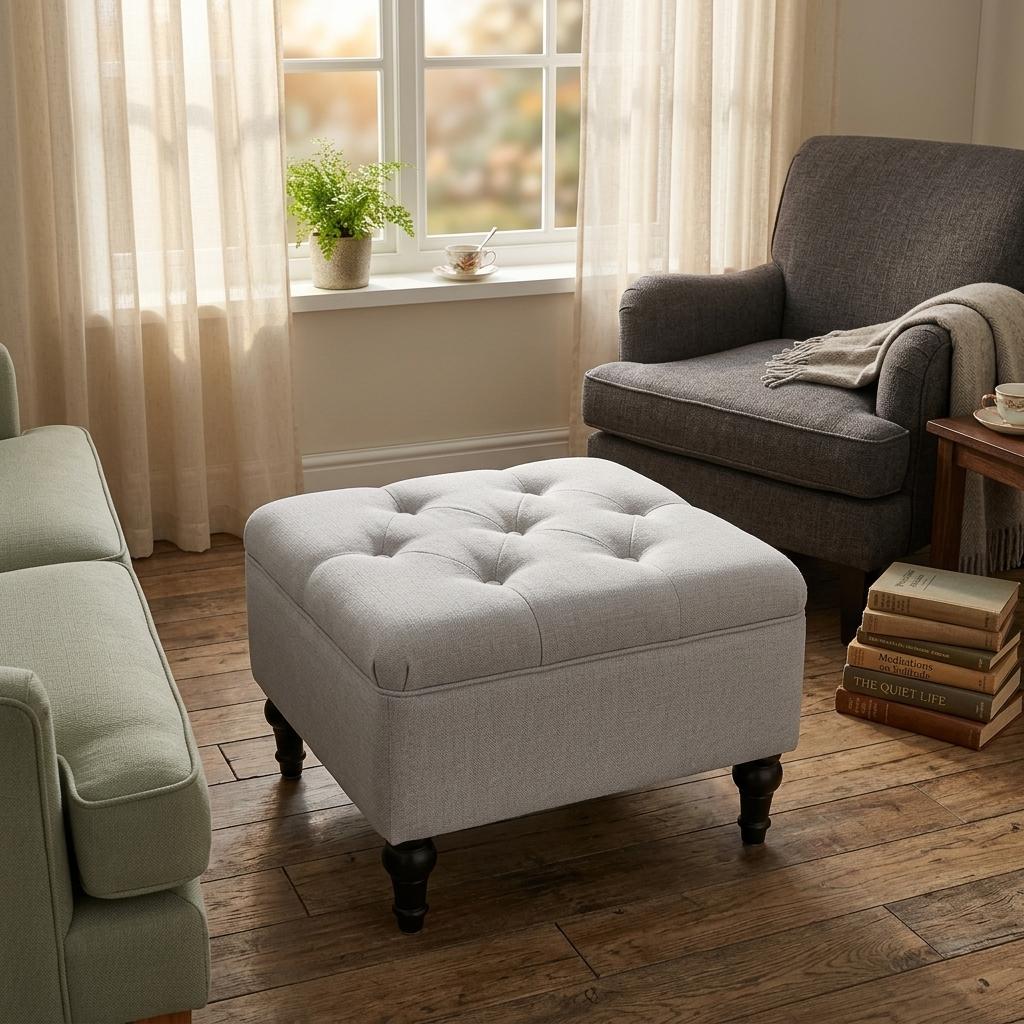 Modern Grey Upholstered Bench - JULIPA GREY