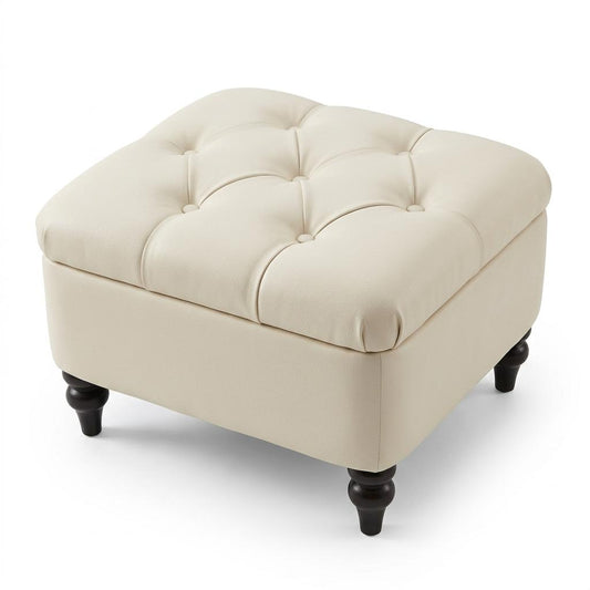 Modern Ivory Upholstered Bench - JULIPA IVORY