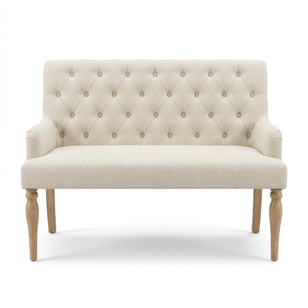 Modern Upholstered Wood, Light Beige Bench - JULIPA MAE DINING BENCH