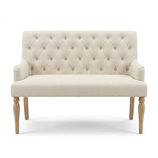 Modern Upholstered Wood, Light Beige Bench - JULIPA MAE DINING BENCH