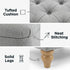 Modern Grey Fabric Ottoman, Oak Legs - JULIPA NEW GREY