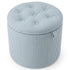 Modern Striped Ottoman, Upholstered Storage Bench - Julipa Mae
