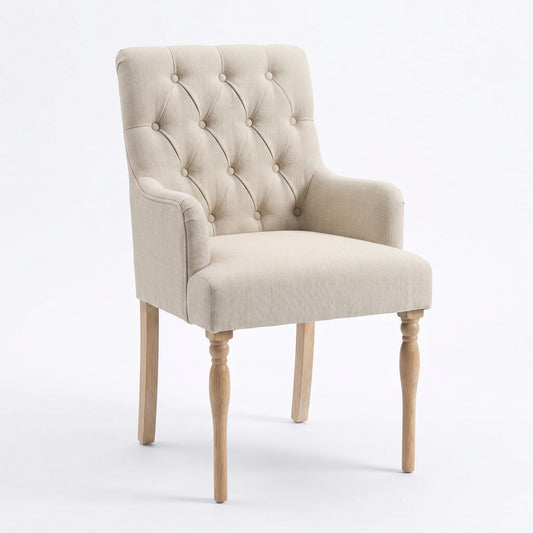 Modern Upholstered Dining, Rubber Wood Legs - JULIPA MAE Pair of Dining Chairs