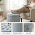 Modern Striped Ottoman, Upholstered Storage Bench - Julipa Mae