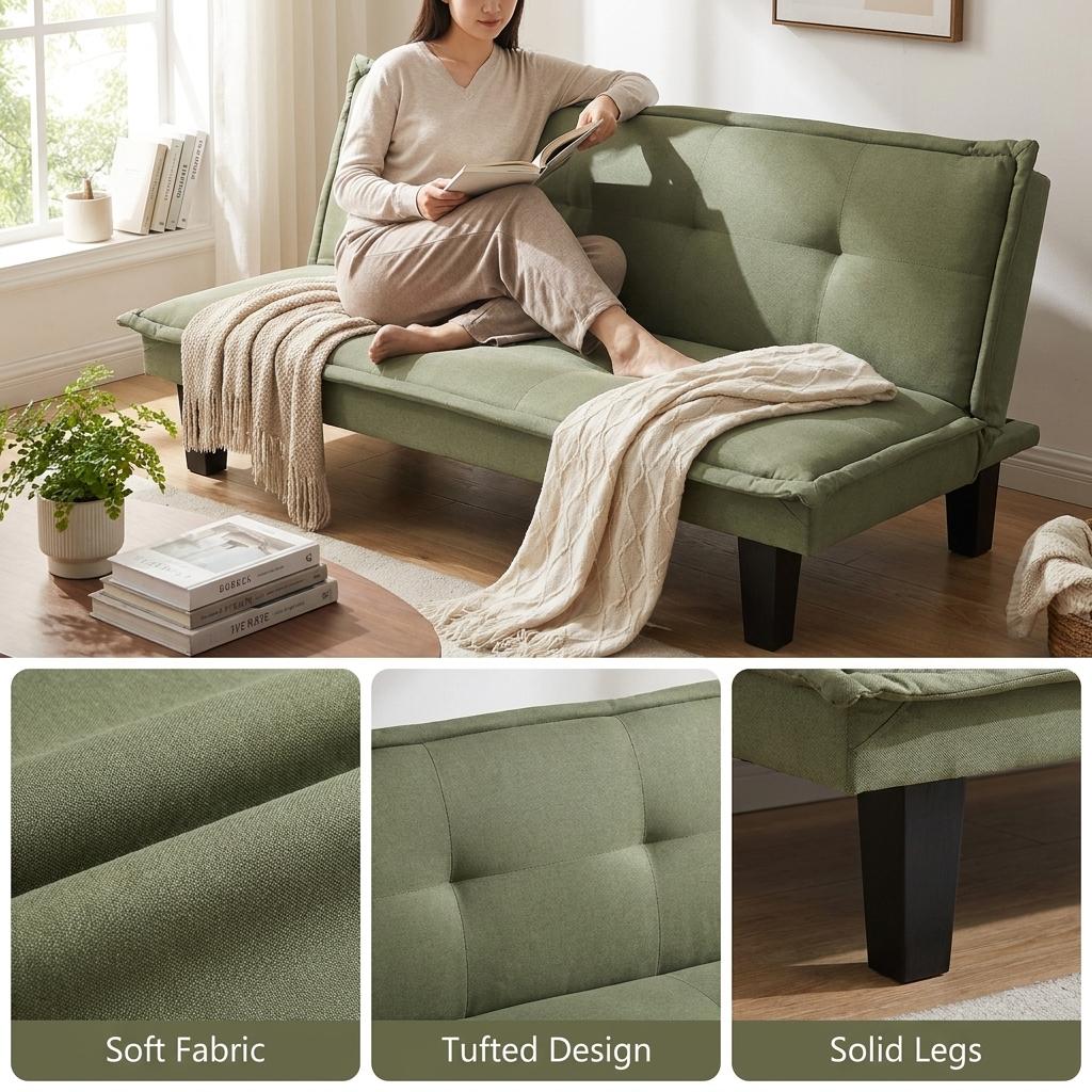 KALD GREEN – Green Sofa Bed