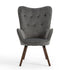 Modern Velvet Leisure Armchair, Beech Wood Legs – KAS KD VELVET DARK GREY