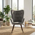 Modern Velvet Leisure Armchair, Beech Wood Legs – KAS KD VELVET DARK GREY