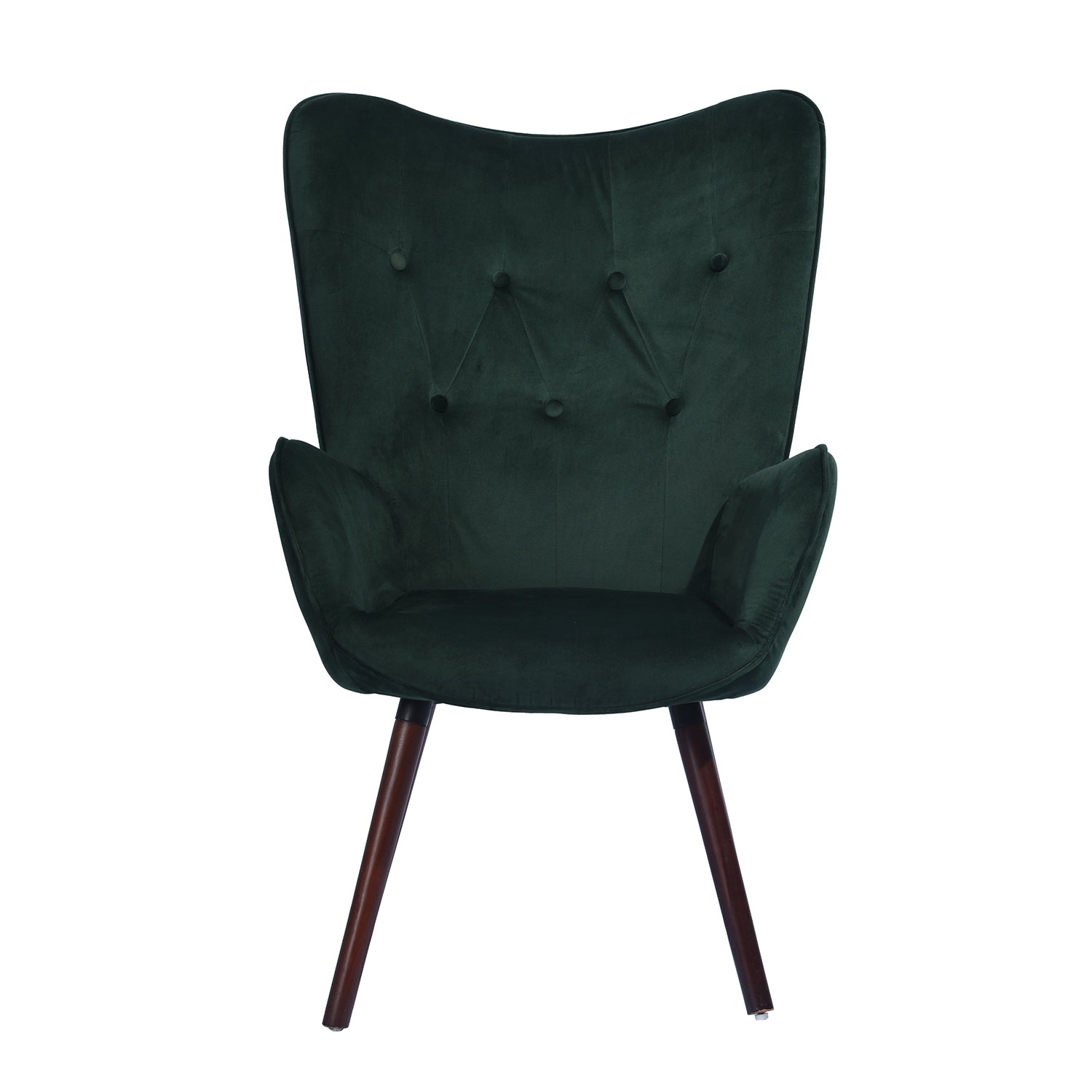 Modern Velvet Accent Chair, Green Fabric - KAS KD VELVET GREEN UKFR