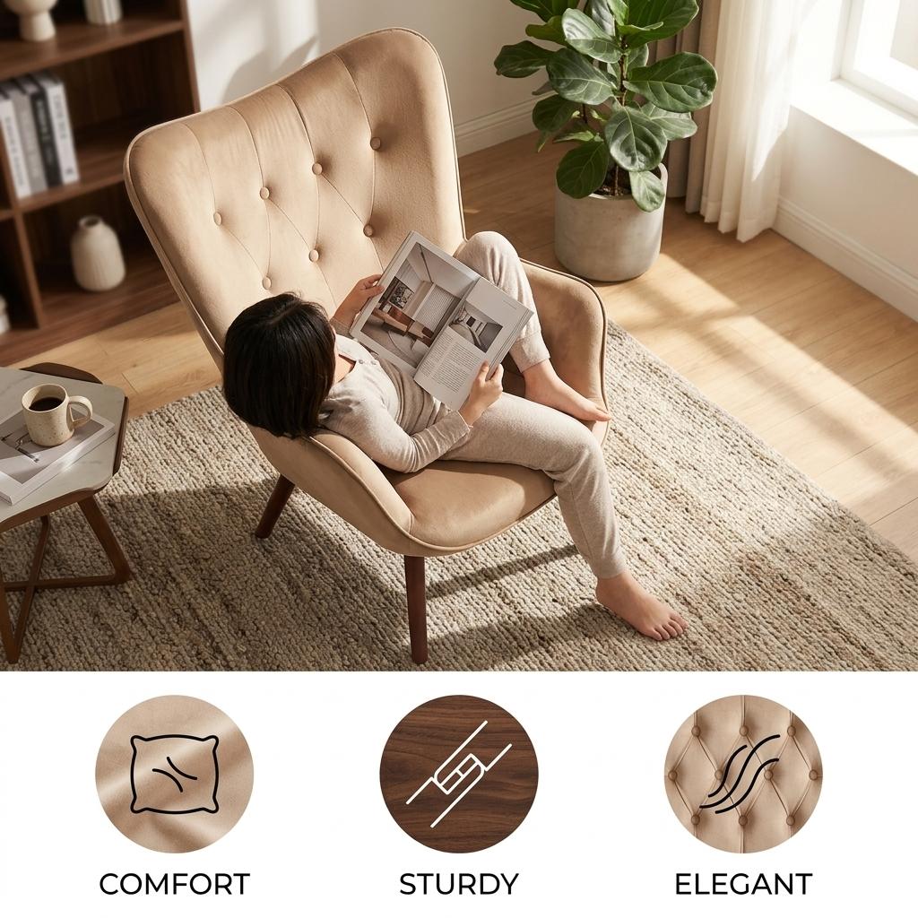 Modern Velvet Leisure Armchair – KAS KD VELVET TAUPE