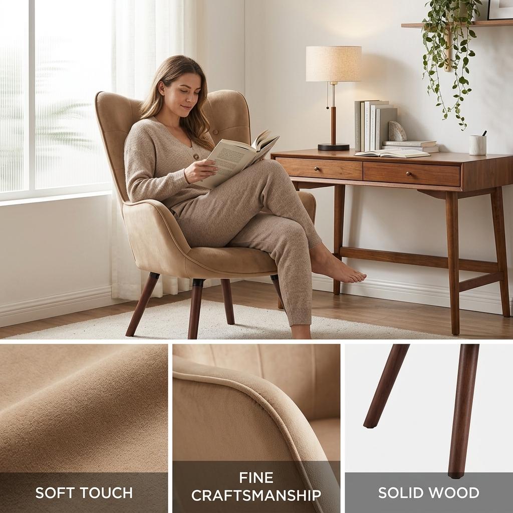 Modern Velvet Leisure Armchair – KAS KD VELVET TAUPE