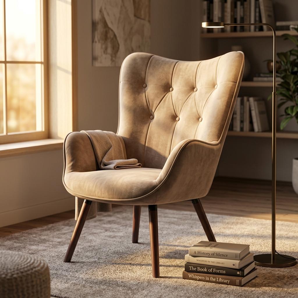 Modern Velvet Leisure Armchair – KAS KD VELVET TAUPE