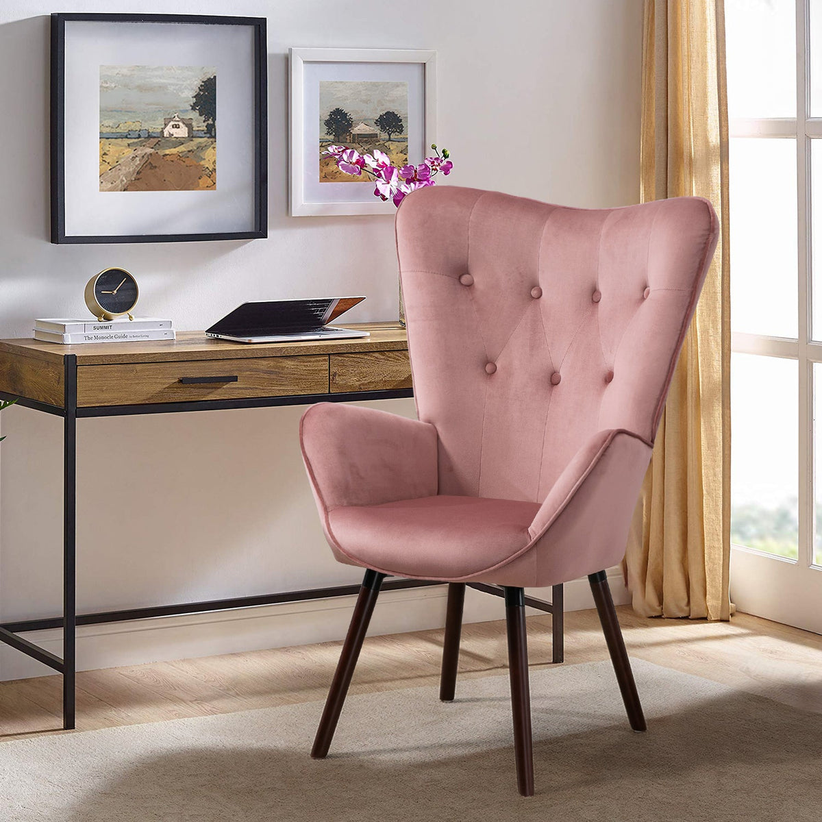 Kas Kd Velvet Accent Chair