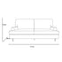 Modern Velvet Sofa, Wooden Frame - KATAR 3 SEAT