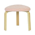 Modern Blush Triangular Stool, Upholstered Poplar - KELVOR