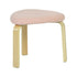 Modern Blush Triangular Stool, Upholstered Poplar - KELVOR