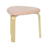 Modern Blush Triangular Stool, Upholstered Poplar - KELVOR