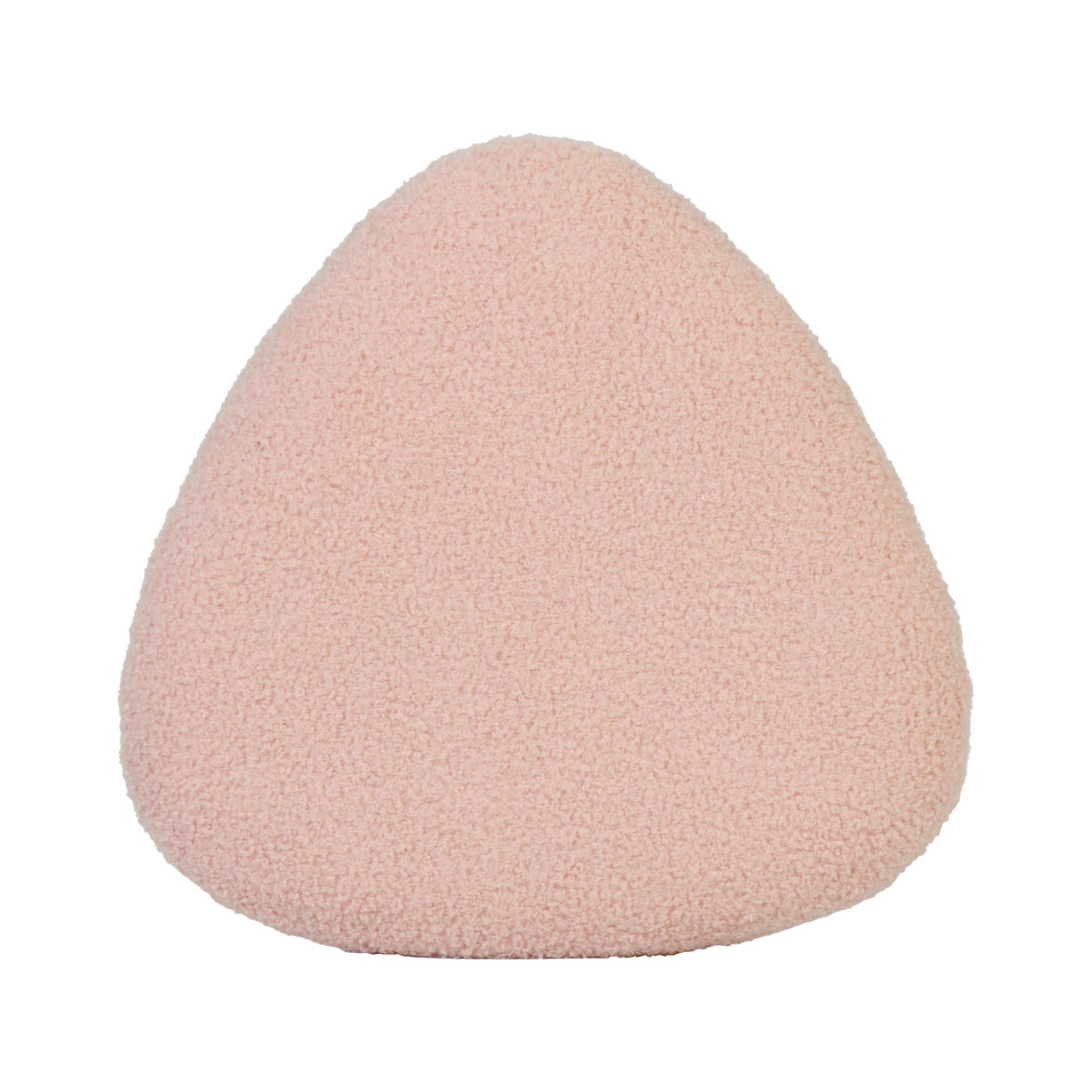 Modern Blush Triangular Stool, Upholstered Poplar - KELVOR
