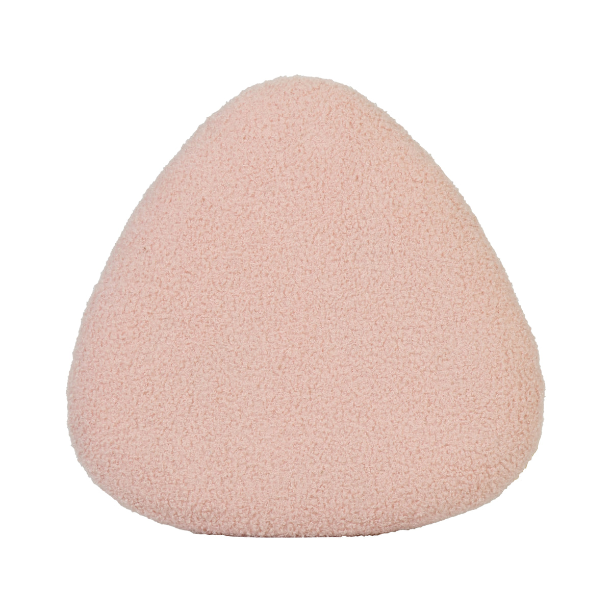 Modern Blush Triangular Stool, Upholstered Poplar - KELVOR