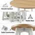 Modern Oak White Dining Set, MDF Table & Stools - KES DIN SET A