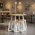 Modern Oak White Dining Set, MDF Table & Stools - KES DIN SET A