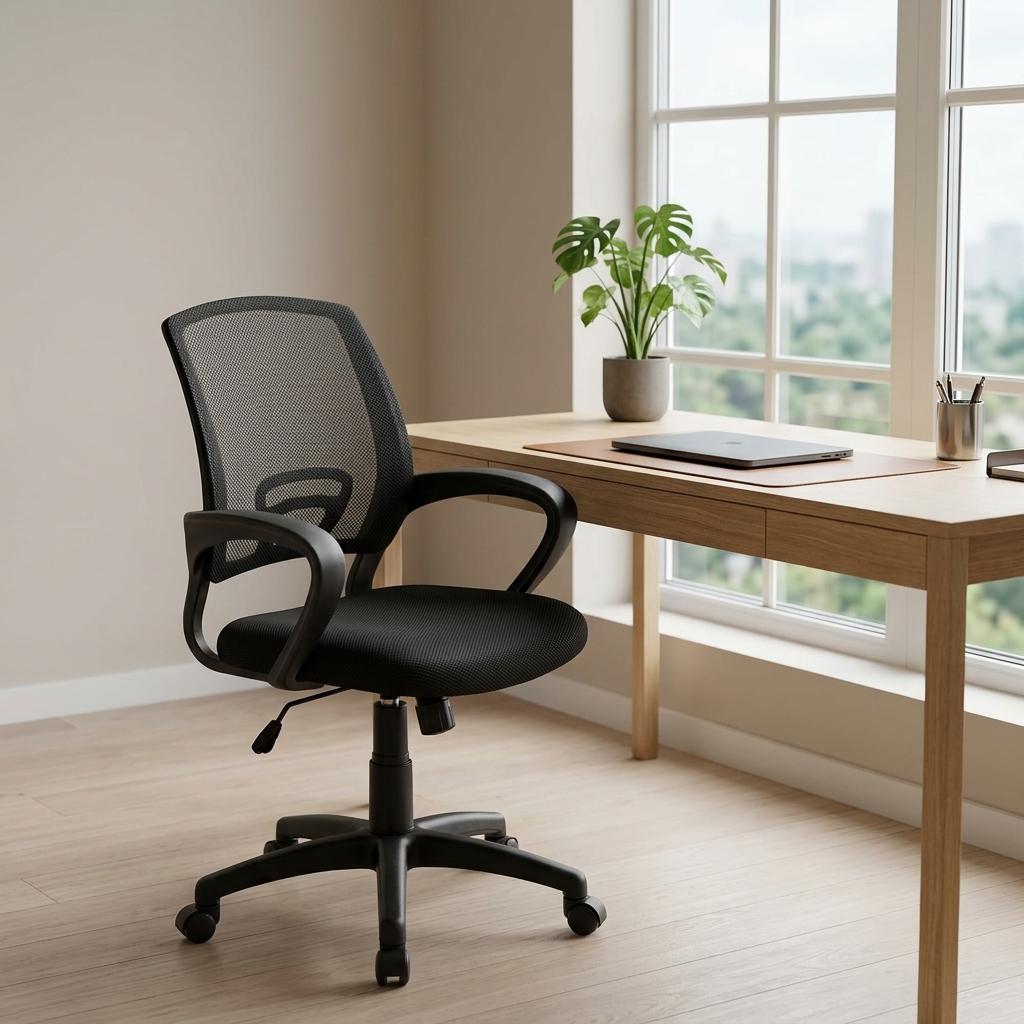 Modern Mesh Office Chair, Nylon Base - KITE 2