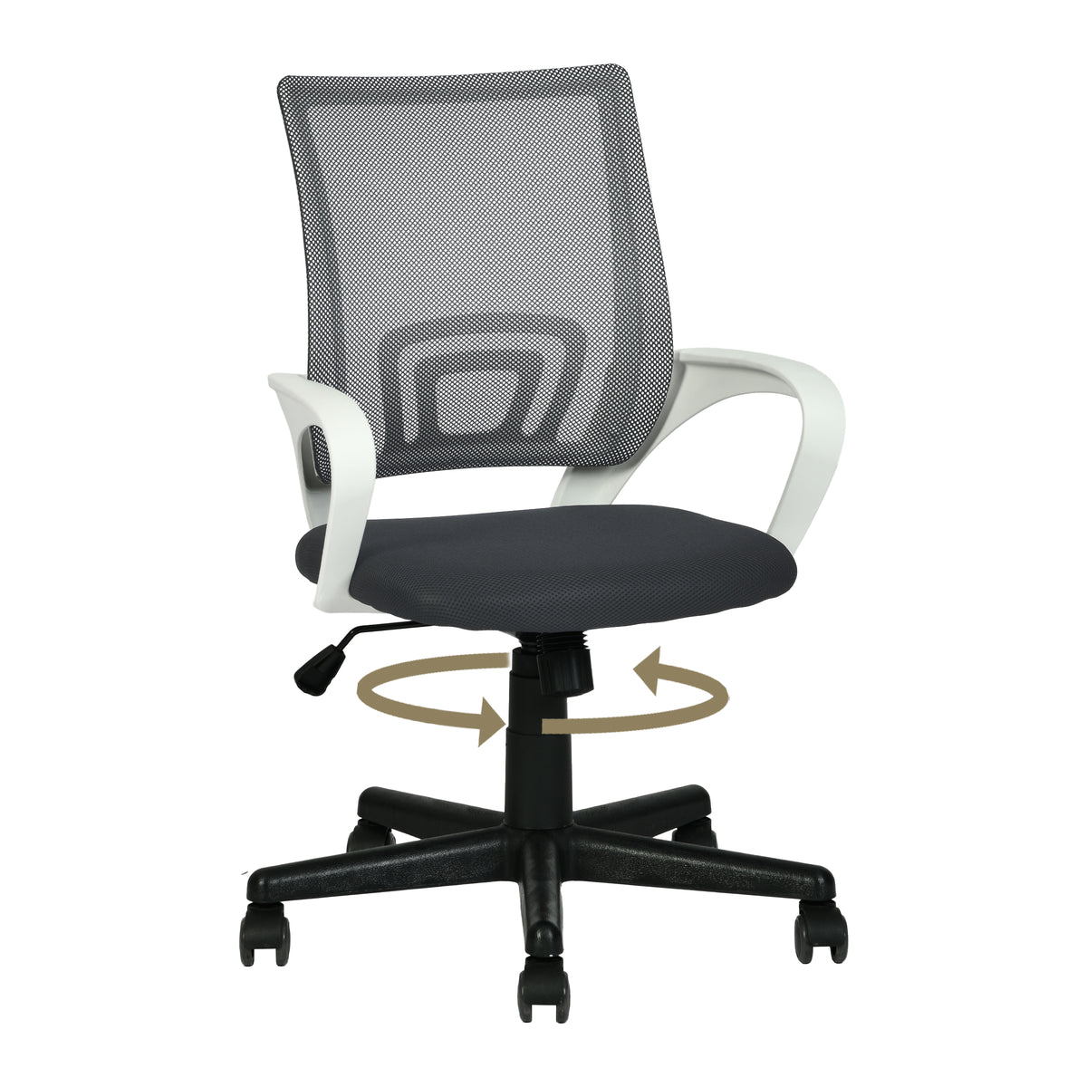 Modern Mesh Office Chair, Ergonomic Adjustable Seat - KITE BLACK W