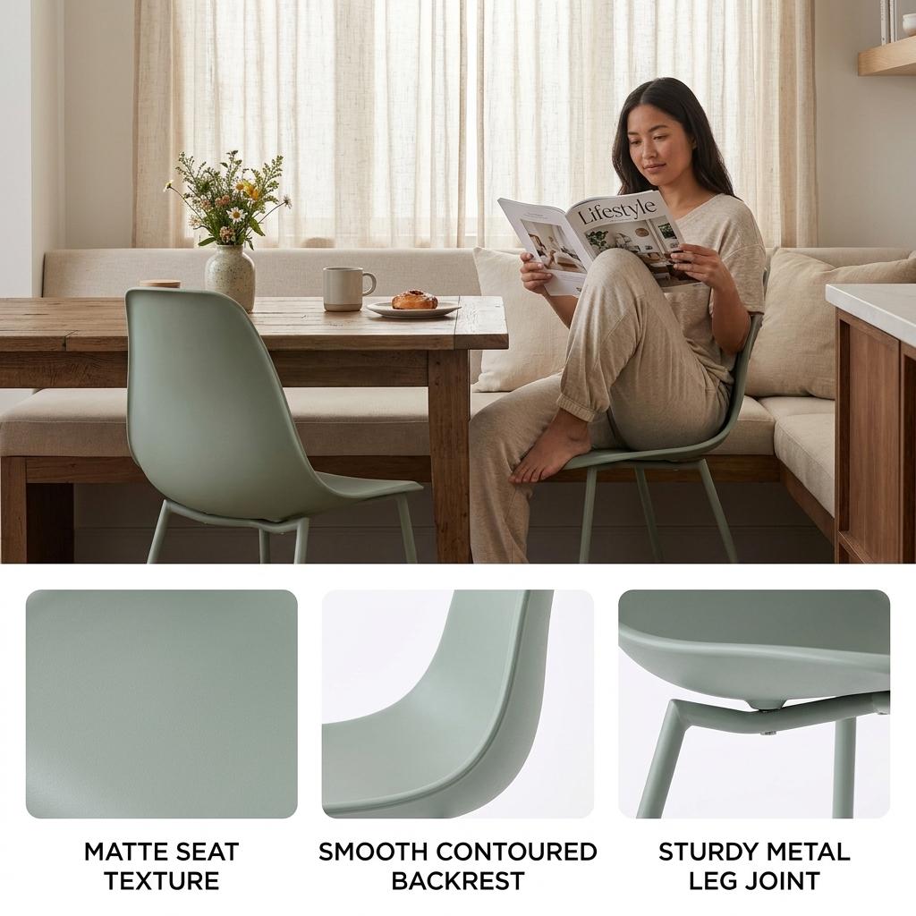 Modern Green Dining Chair Set – KONWIN CHAIR GREEN 4pc