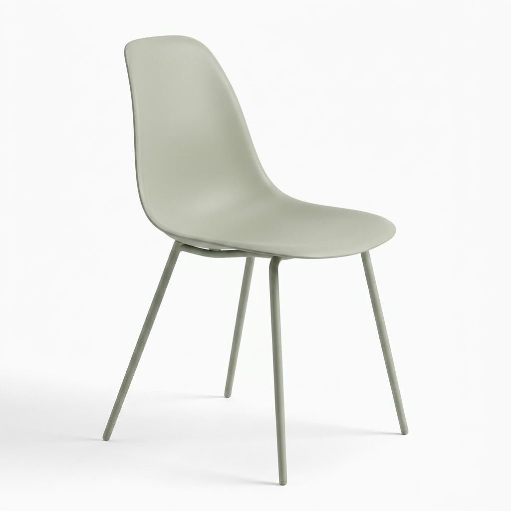 Modern Grey Dining Chair, Metal Legs – KONWIN CHAIR GREY Ⅱ