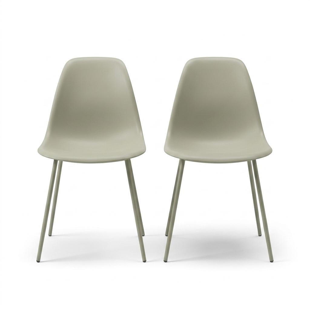 Modern Green Dining Chair, Metal Frame - KONWIN CHAIR GREEN Ⅱ