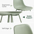 Modern Green Dining Chair, Metal Frame - KONWIN CHAIR GREEN Ⅱ