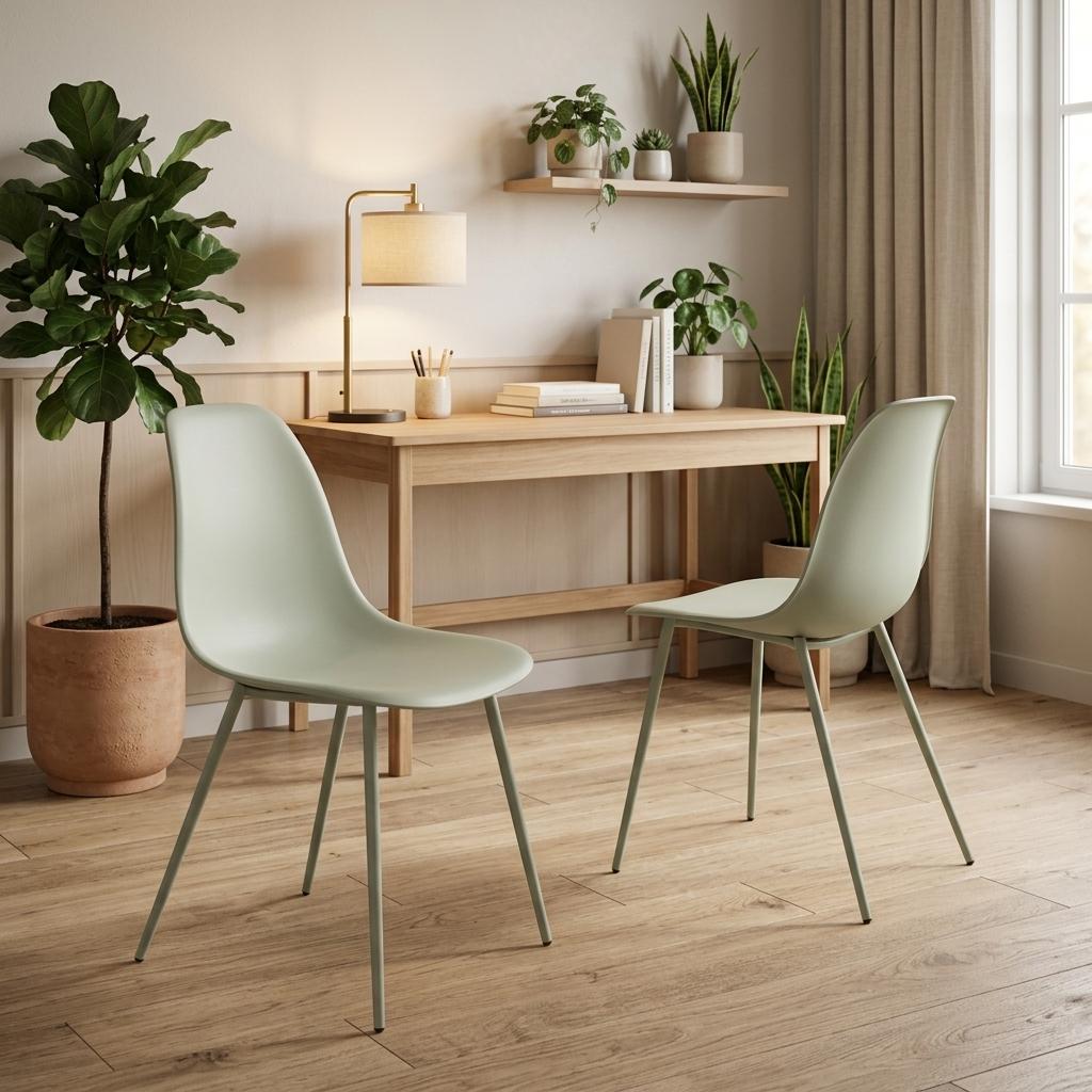 Modern Grey Dining Chair, Metal Legs – KONWIN CHAIR GREY Ⅱ