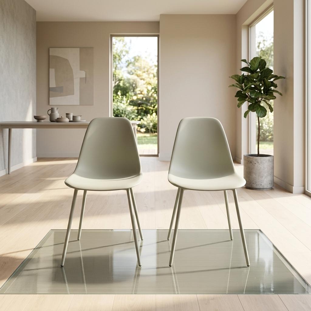 Modern Grey Dining Chair, Metal Legs – KONWIN CHAIR GREY Ⅱ