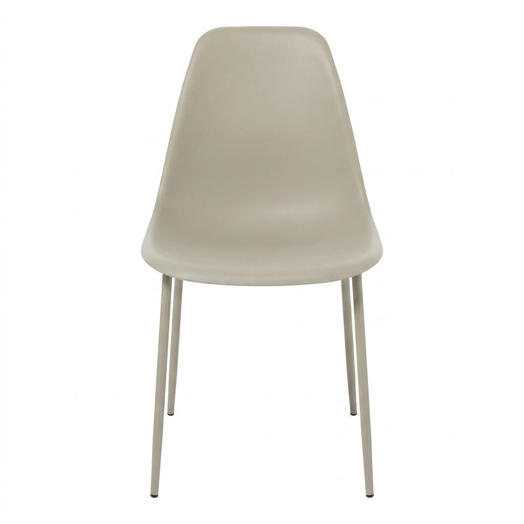 Modern Grey Dining Set, Metal Frame - KONWIN CHAIR GREY 4pc
