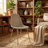 Modern Grey Dining Set, Metal Frame - KONWIN CHAIR GREY 4pc