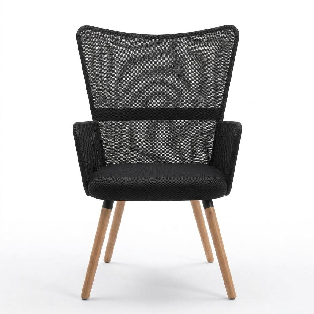 Kas Kd Mesh Wood Leg A Accent Chairs