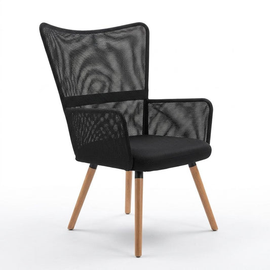 Kas Kd Mesh Wood Leg A Accent Chairs